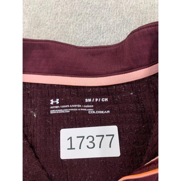 Under Armour Cold Gear 1/4 Zip Fitted Athletic Pullover‎ (Women's Small) Maroon - Picture 4 of 11